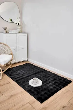 Bubble Peluş Halı Antrasit